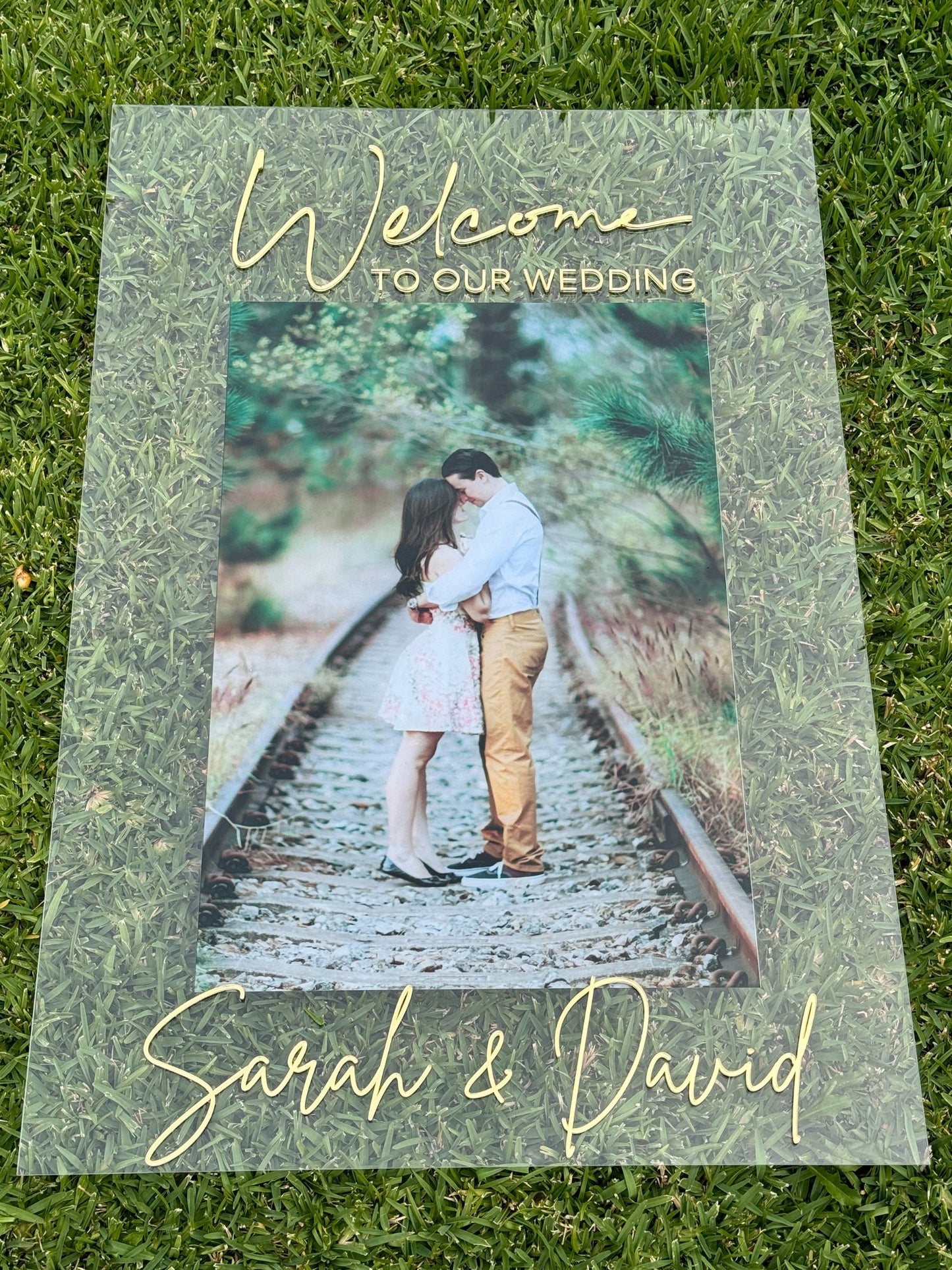 Photo Wedding Welcome Sign