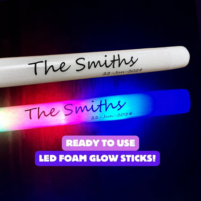 Personalised Wedding Glow Sticks