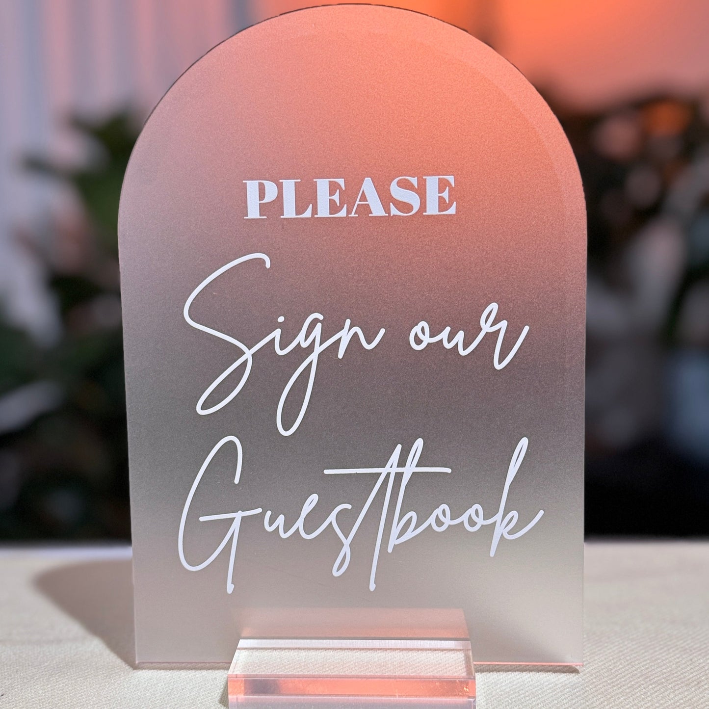 'Please Sign Our Guest Book' sign