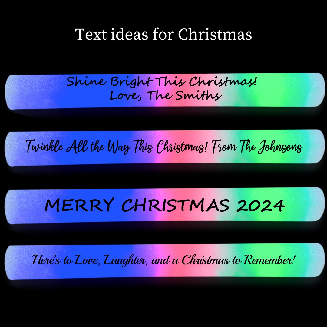 Vemzy Personalised Glow Sticks for Christmas - 20% discount today